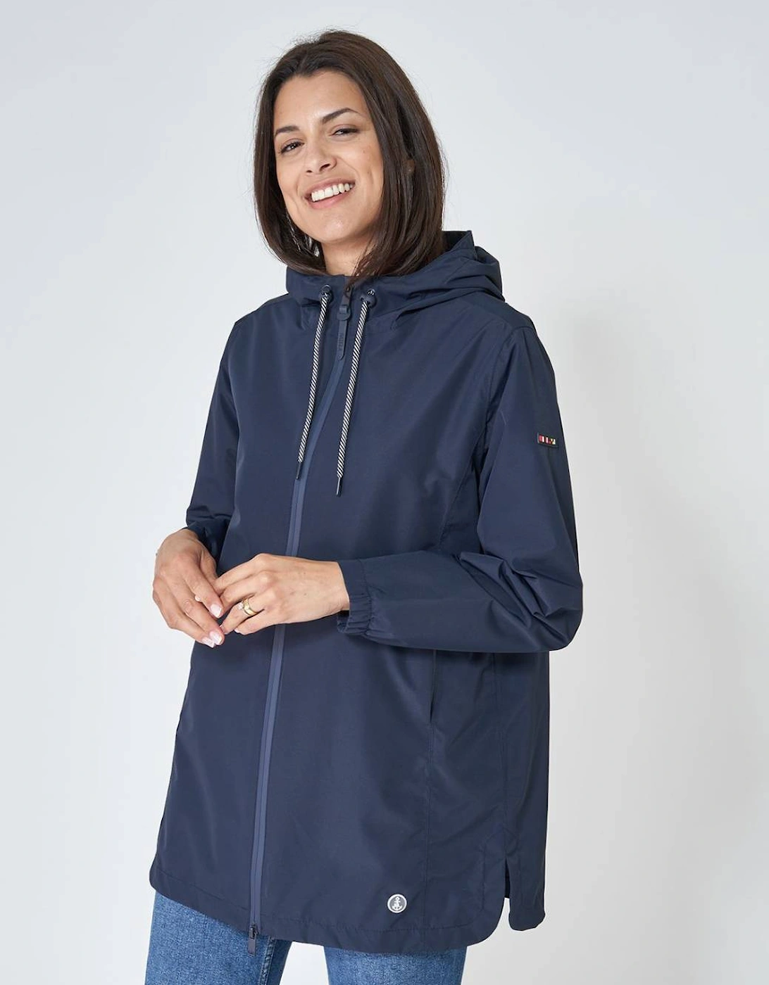 Women's Thermosealed Raincoat Navy Blue, 8 of 7