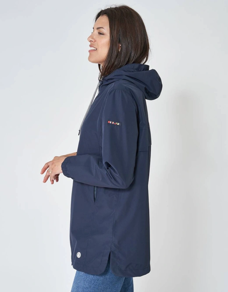 Women's Thermosealed Raincoat Navy Blue