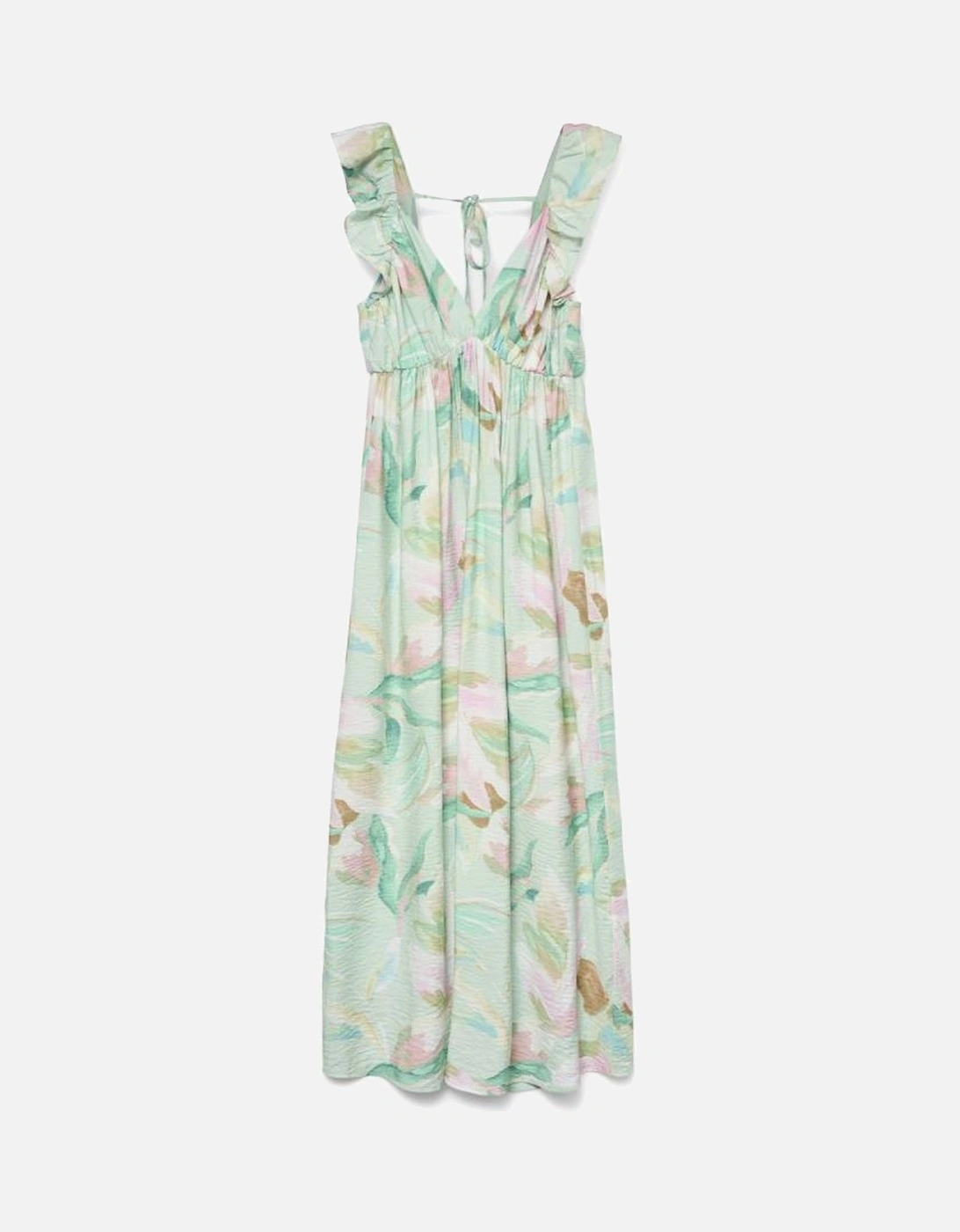 Josie Sleeveless Ankle Frill Dress Birds Egg Green Myra