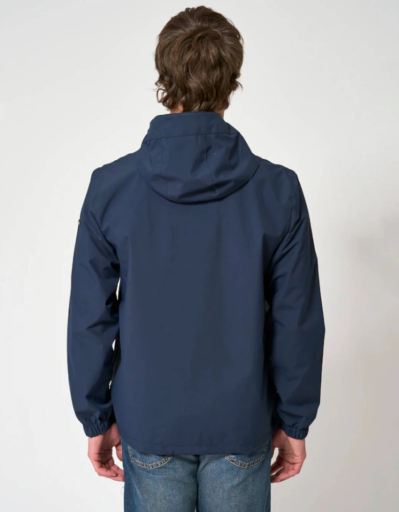 Men's Waterproof Jacket with Chest Zipper Navy Blue