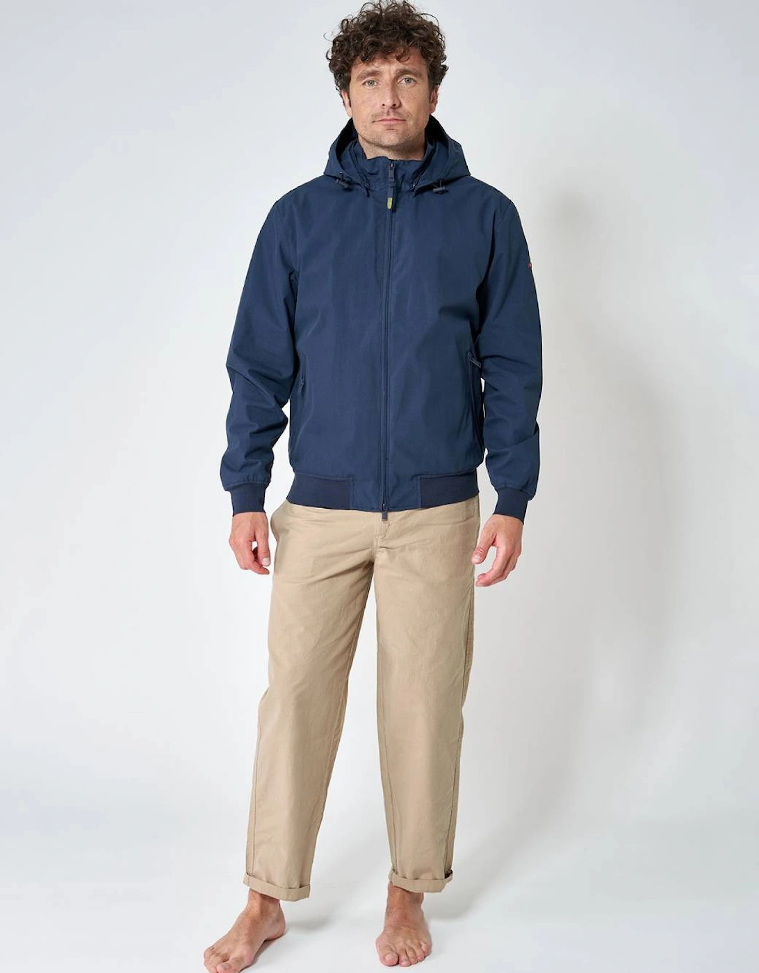 Men's Waterproof Cotton Jacket Navy Blue