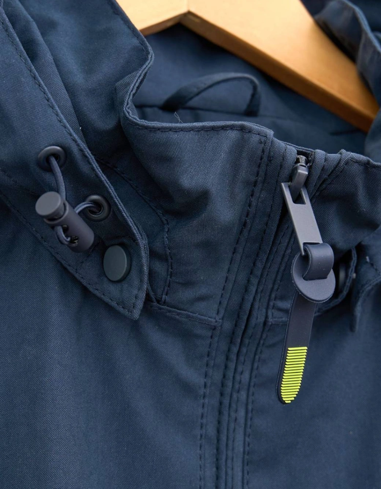 Men's Waterproof Cotton Jacket Navy Blue