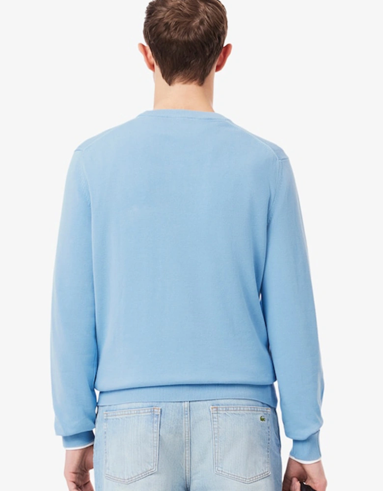 Monochrome Crew Neck Cotton Sweater