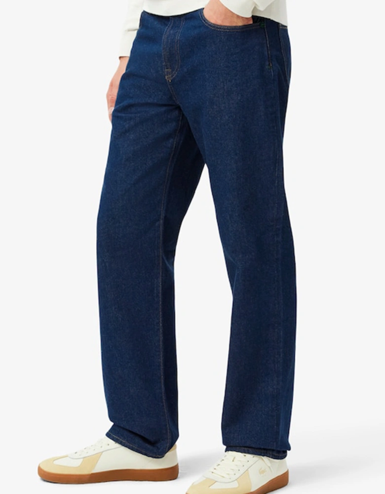 5 Pocket Straight Cut Indigo Jeans