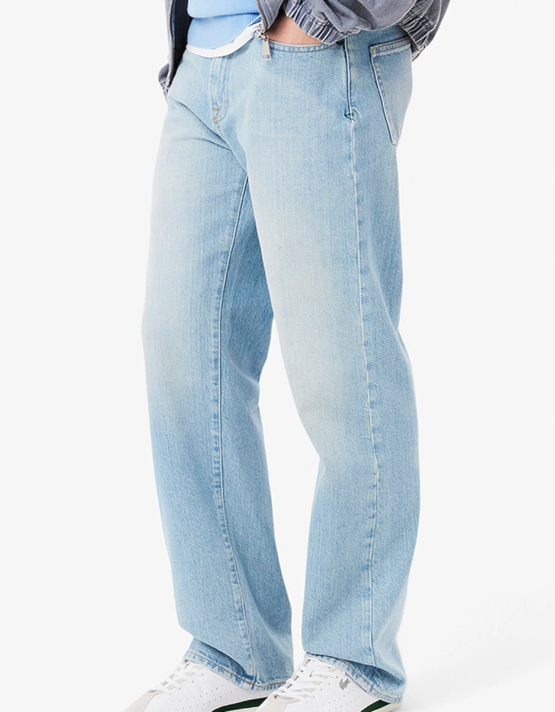 5 Pocket Straight Cut Indigo Jeans