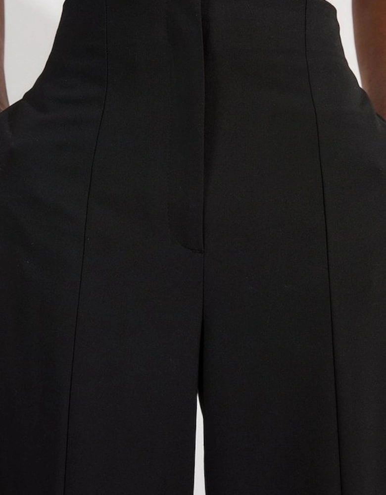 Tailored Drape High Waist Wide Leg Trousers