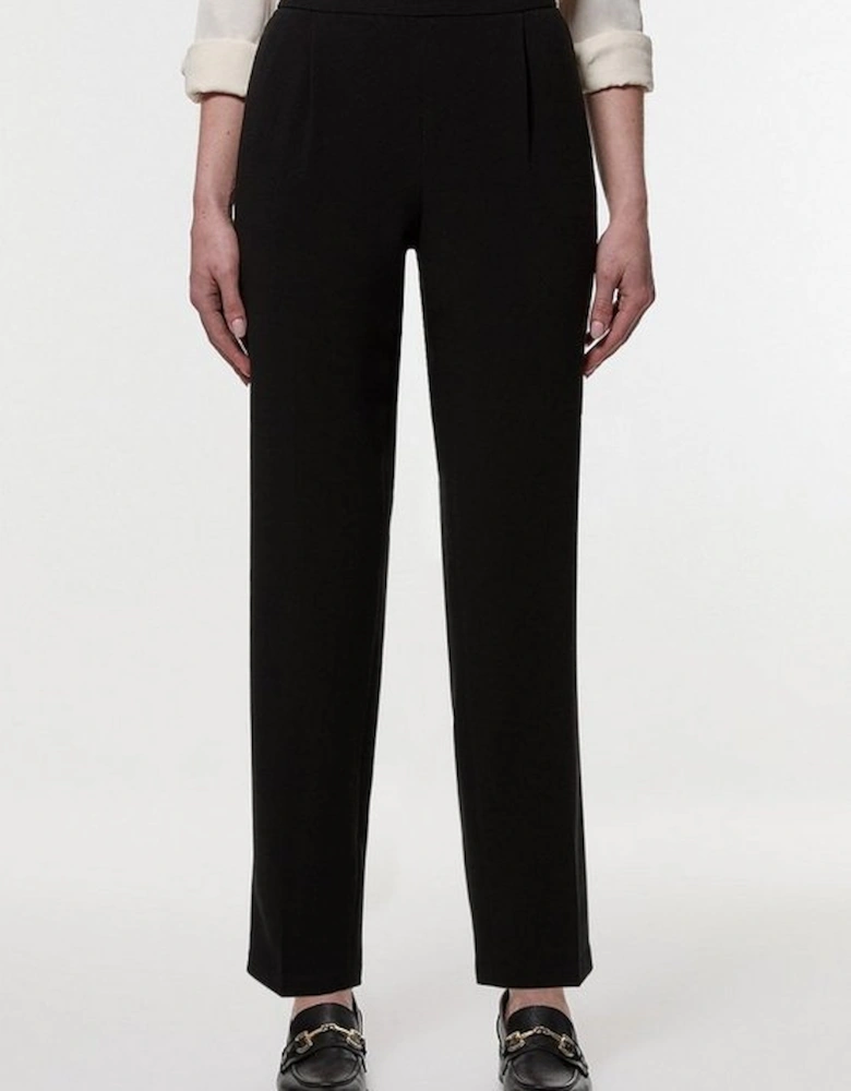 Compact Stretch Essential Tailored High Waist Slim Leg Trouser