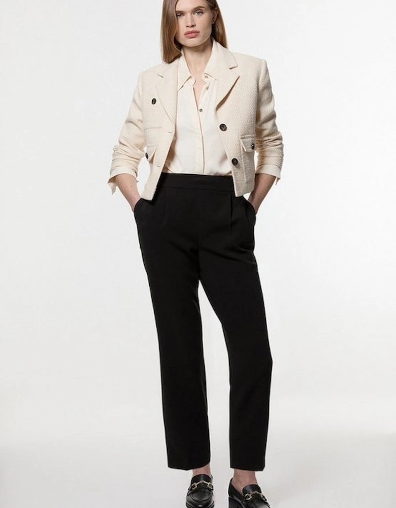 Compact Stretch Essential Tailored High Waist Slim Leg Trouser