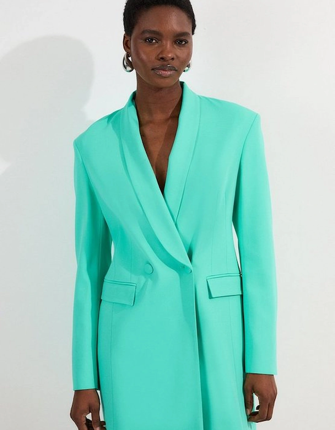 Polished Tailored Double Breasted Sinch Detail Blazer Mini Dress, 4 of 3