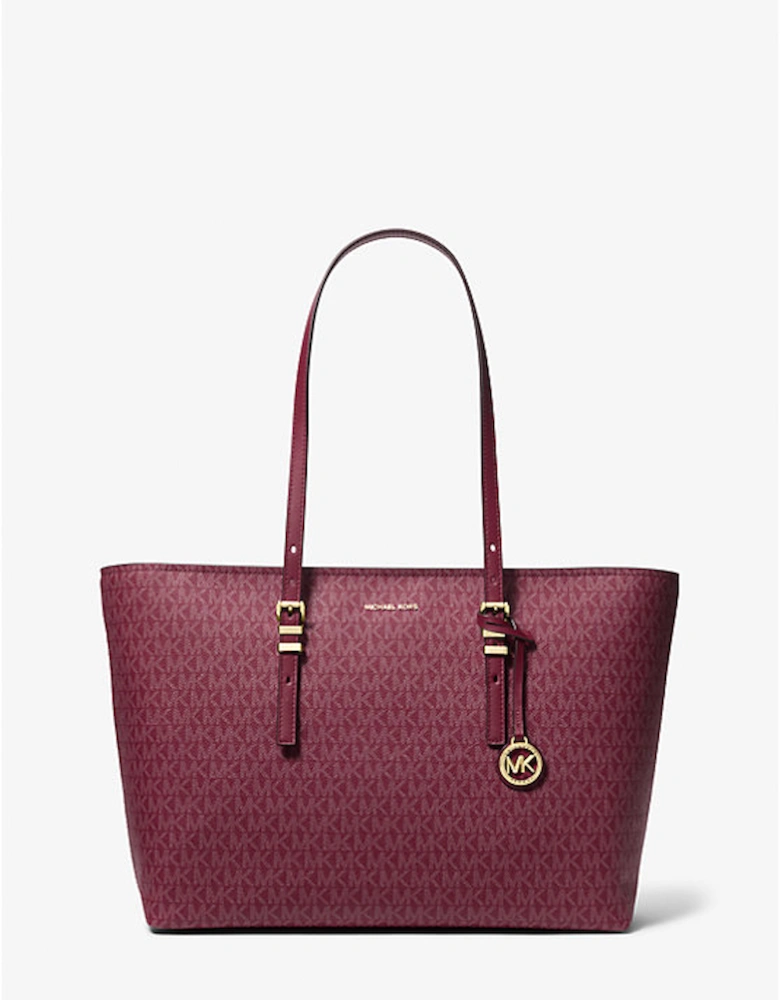 Quinn Large Signature Logo and Leather Tote Bag