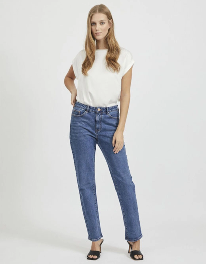 Viellette Satin Top Snow White