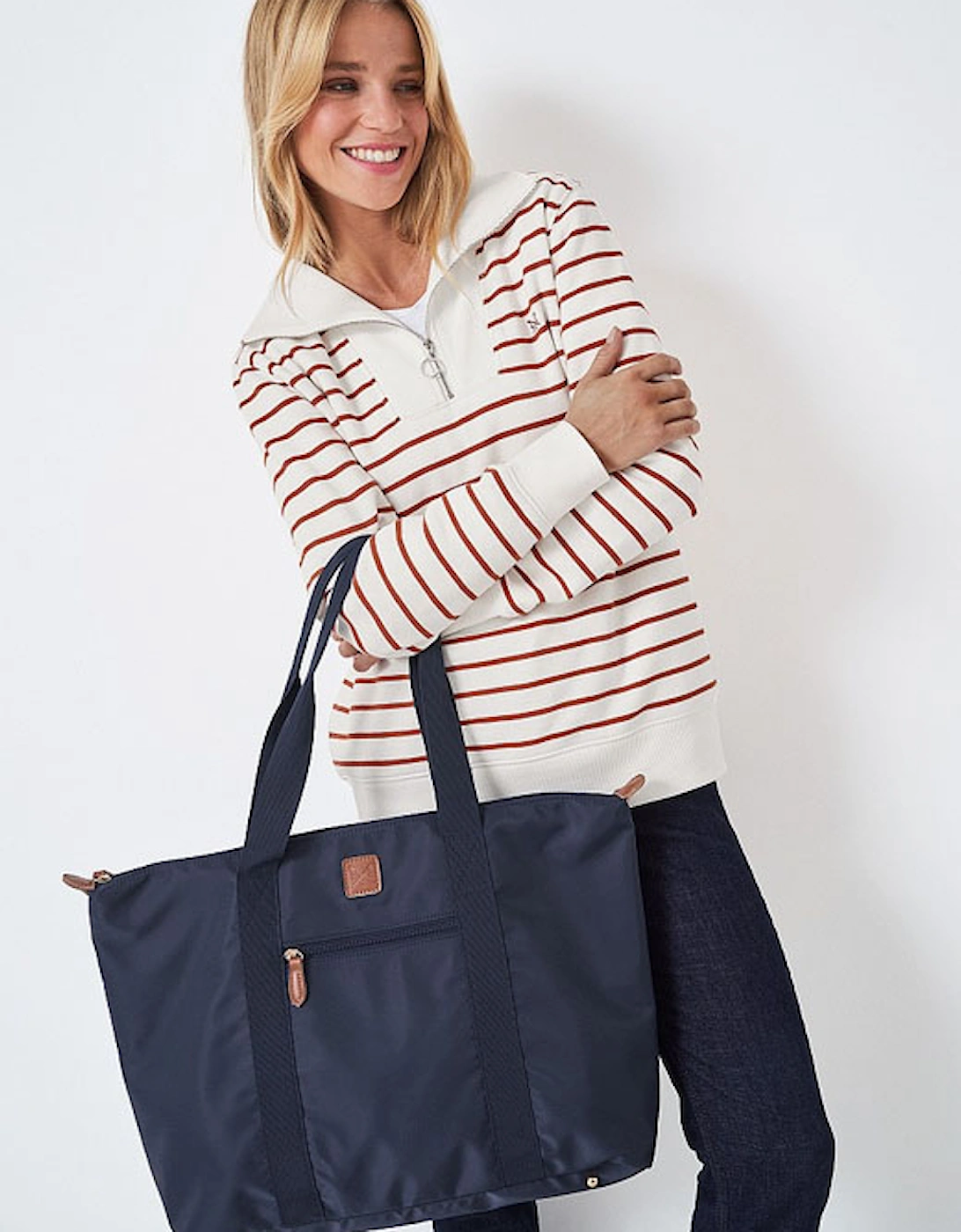 Recycled Nylon Everyday Tote Bag Navy, 4 of 3