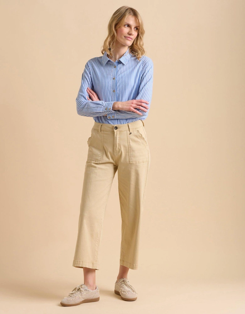 Ankle Crop Wide Leg Trousers
