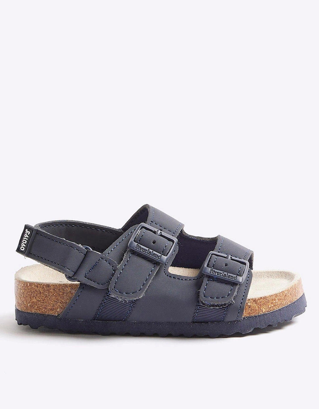 Boy Buckle Corkbed Sandals - Navy, 2 of 1