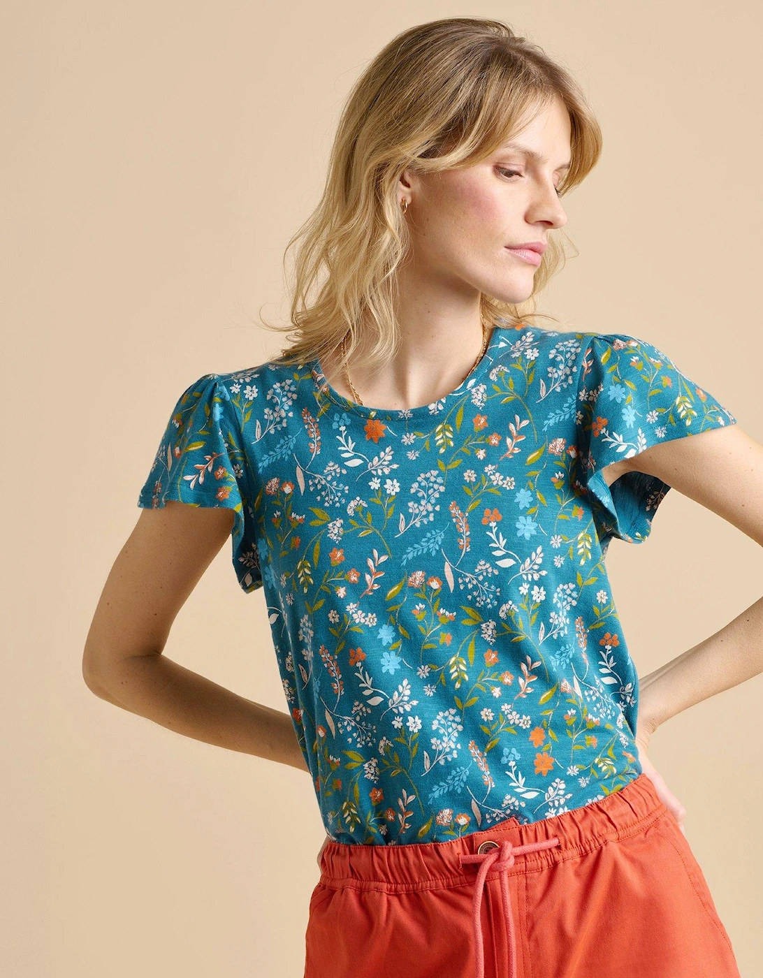 Teal Shoreline Meadow Jersey T Shirt, 2 of 1