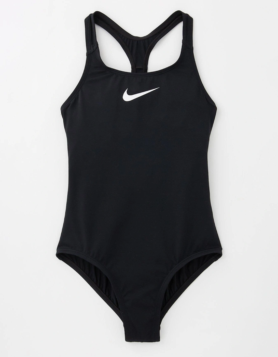 Girls Essential Racerback One Piece-BLACK, 2 of 1