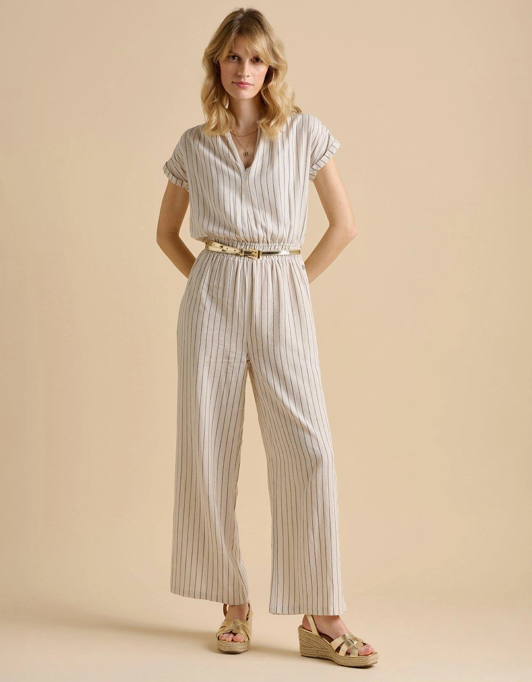 Wide Leg Stripe Jumpsuit, 2 of 1