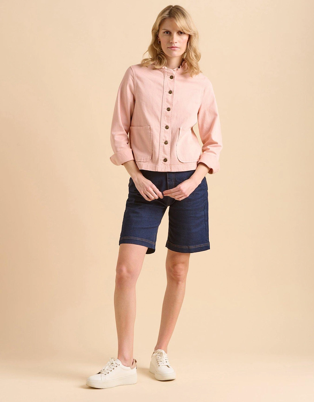 Frill Neck Denim Jacket, 2 of 1