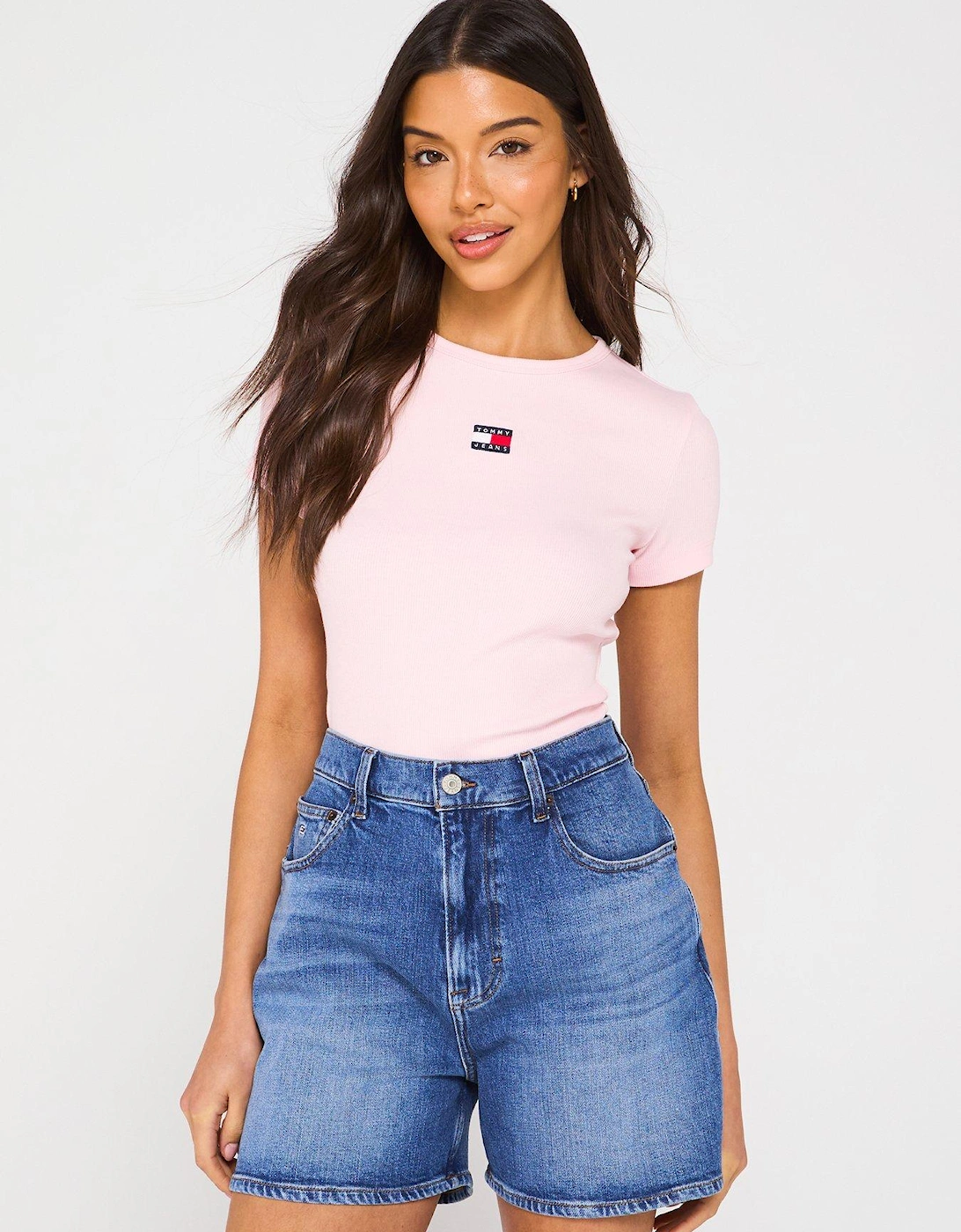 Badge Logo Slim Fit T-Shirt - Pink, 2 of 1