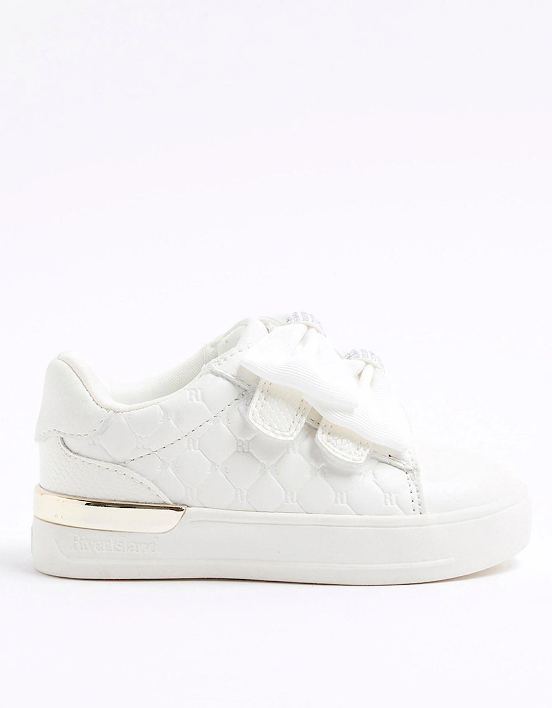 Girl Bow Trainers - White, 2 of 1