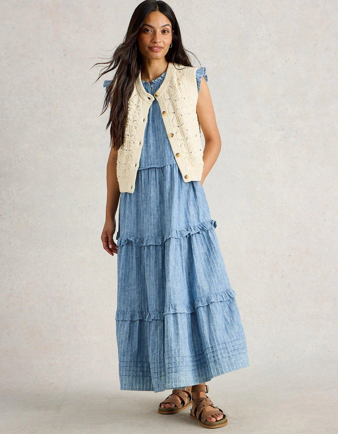 Rosie Stripe Maxi Dress, 2 of 1