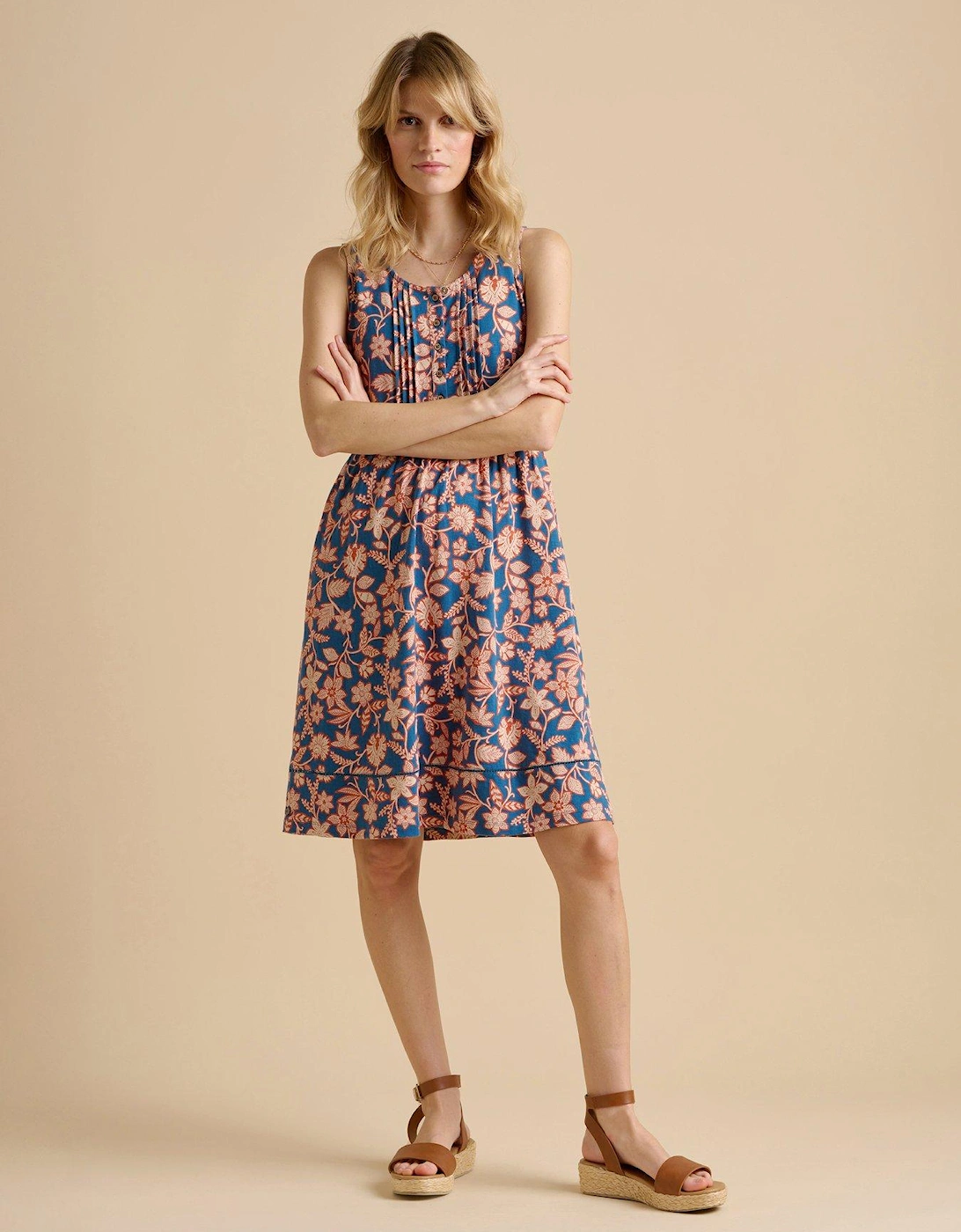 Midnight Garden Knee Length Dress, 2 of 1