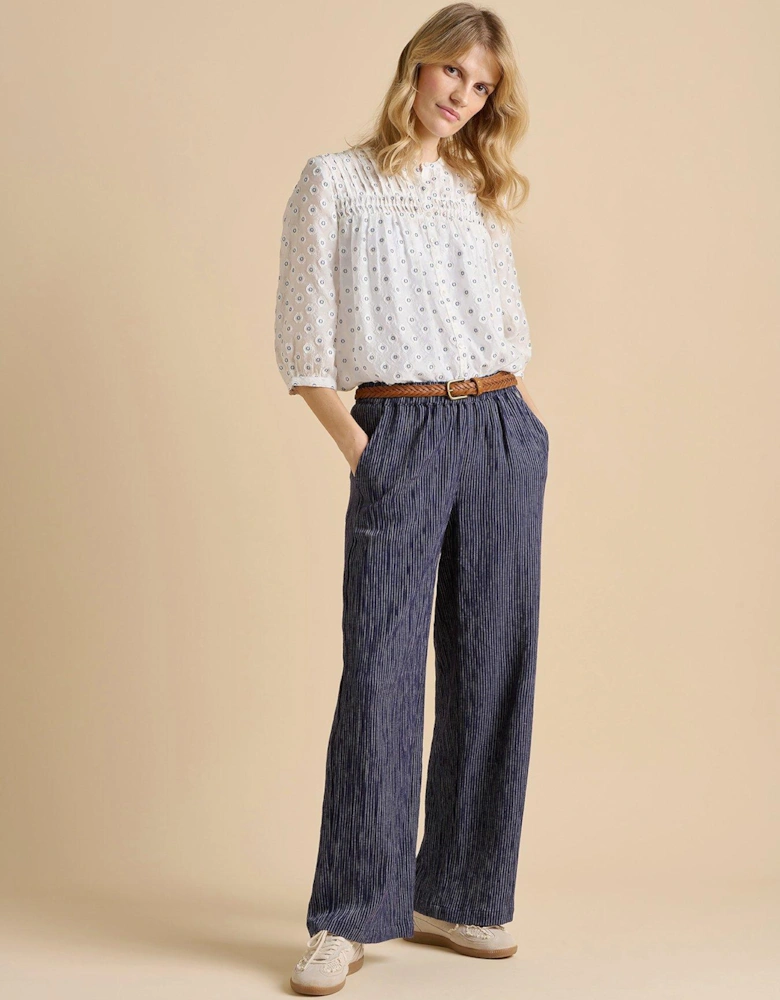 Wide Leg Stripe Trouser