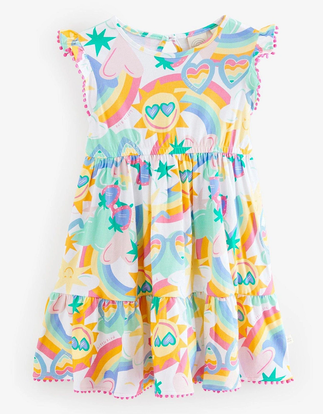 Girls Sun Rainbow Printed Dress - Multi, 2 of 1