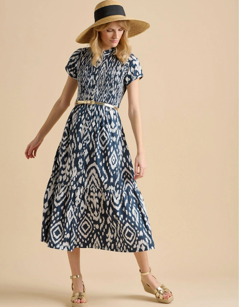 Ikat Maxi Shirt Dress