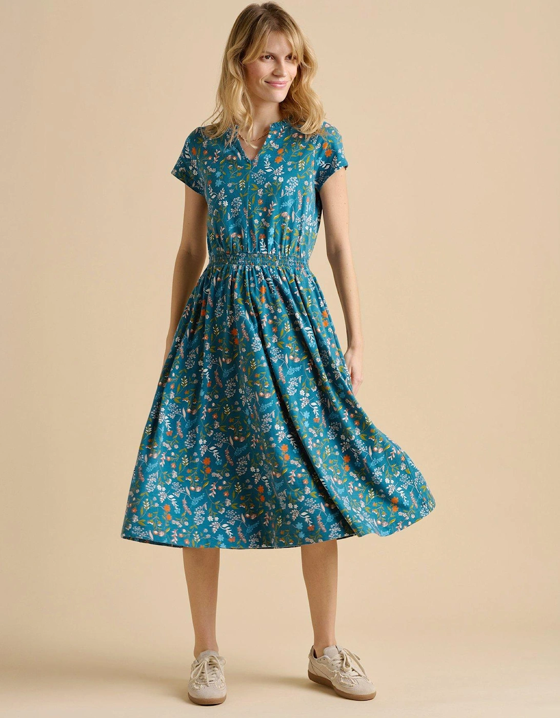 Teal Shoreline Meadow Midi Dress, 2 of 1