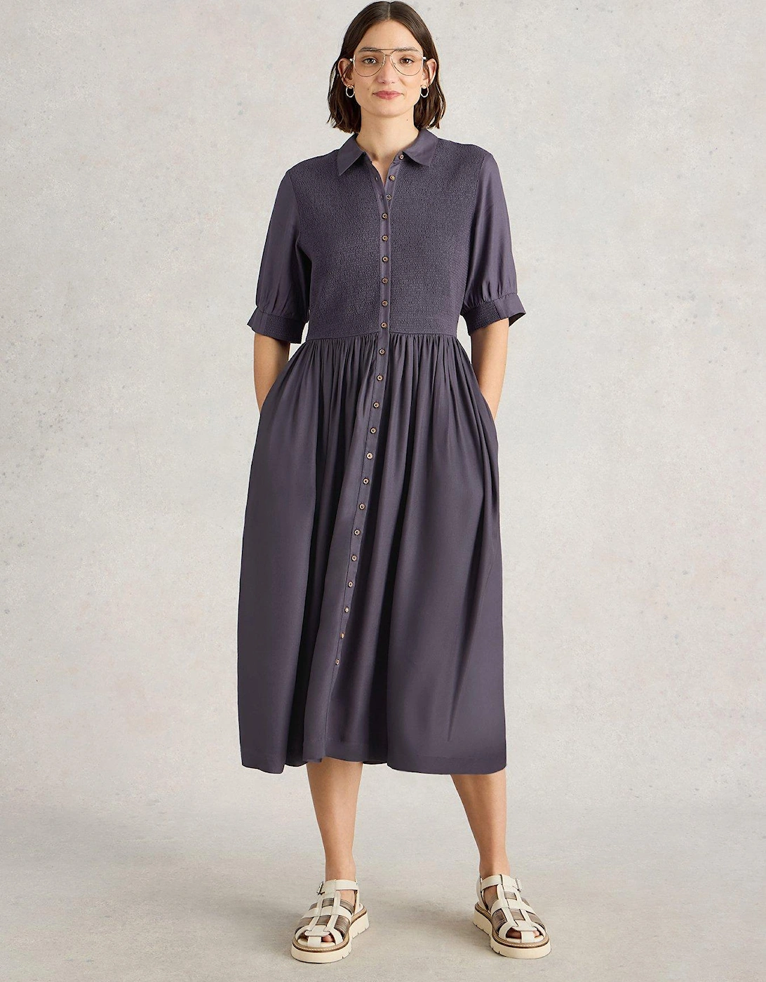 Valeria Shirred Dress, 2 of 1