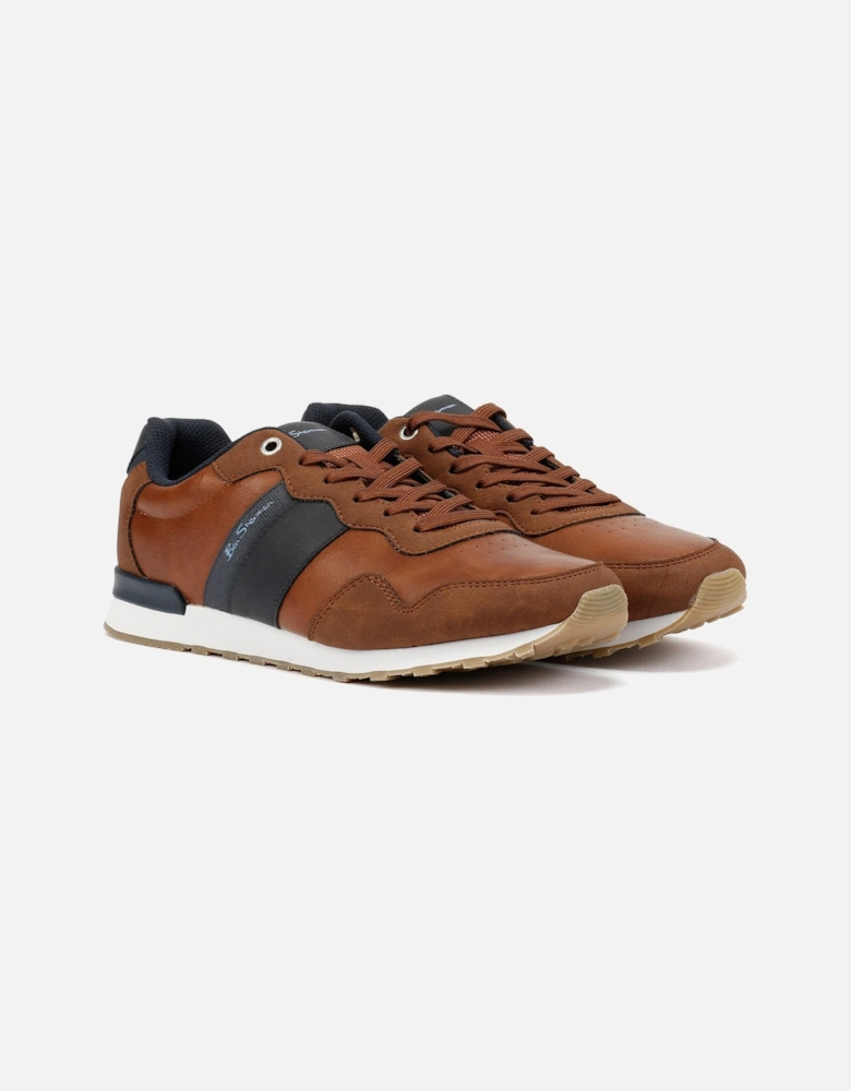 Owen Retro Men's Tan/Navy Trainers