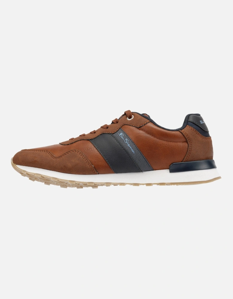 Owen Retro Men's Tan/Navy Trainers
