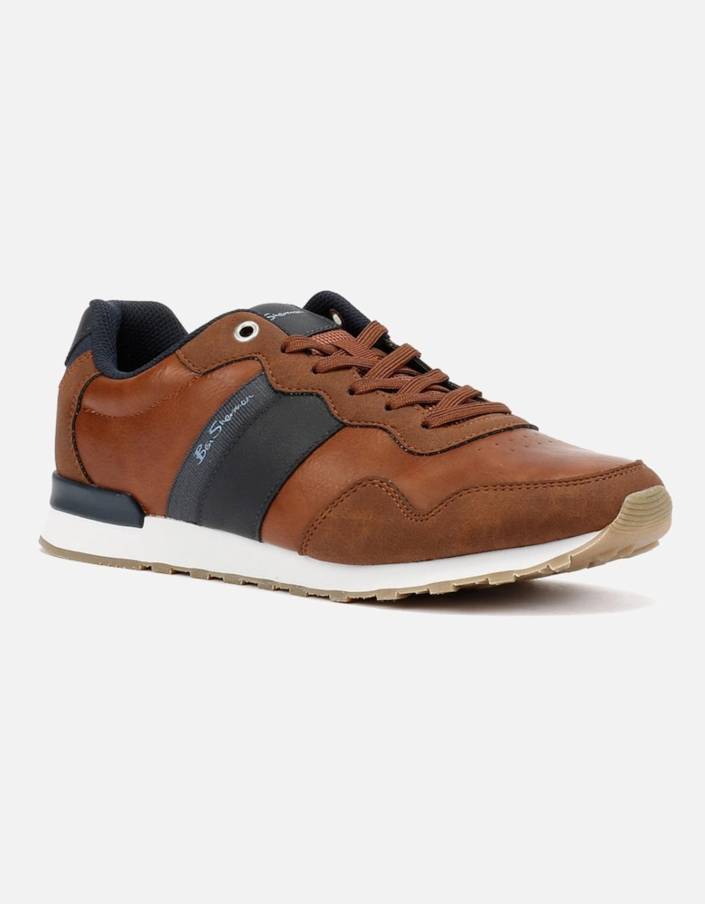 Owen Retro Men's Tan/Navy Trainers