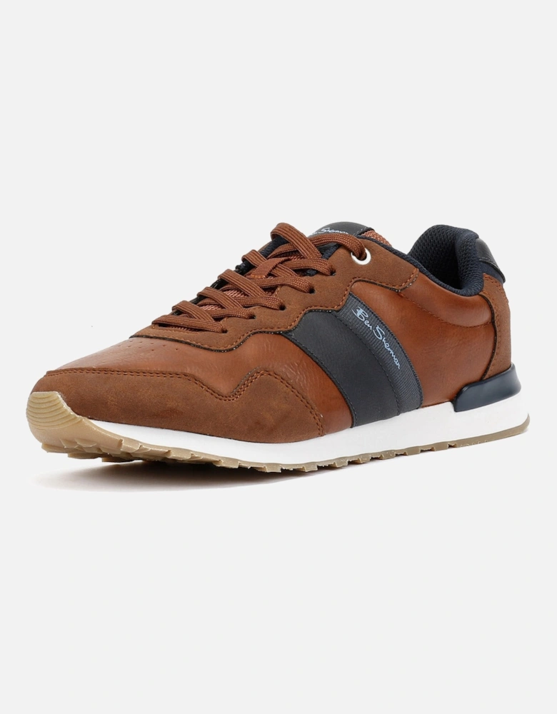Owen Retro Men's Tan/Navy Trainers