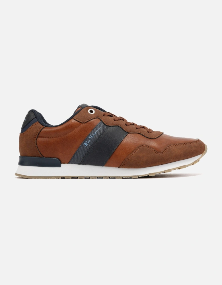 Owen Retro Men's Tan/Navy Trainers