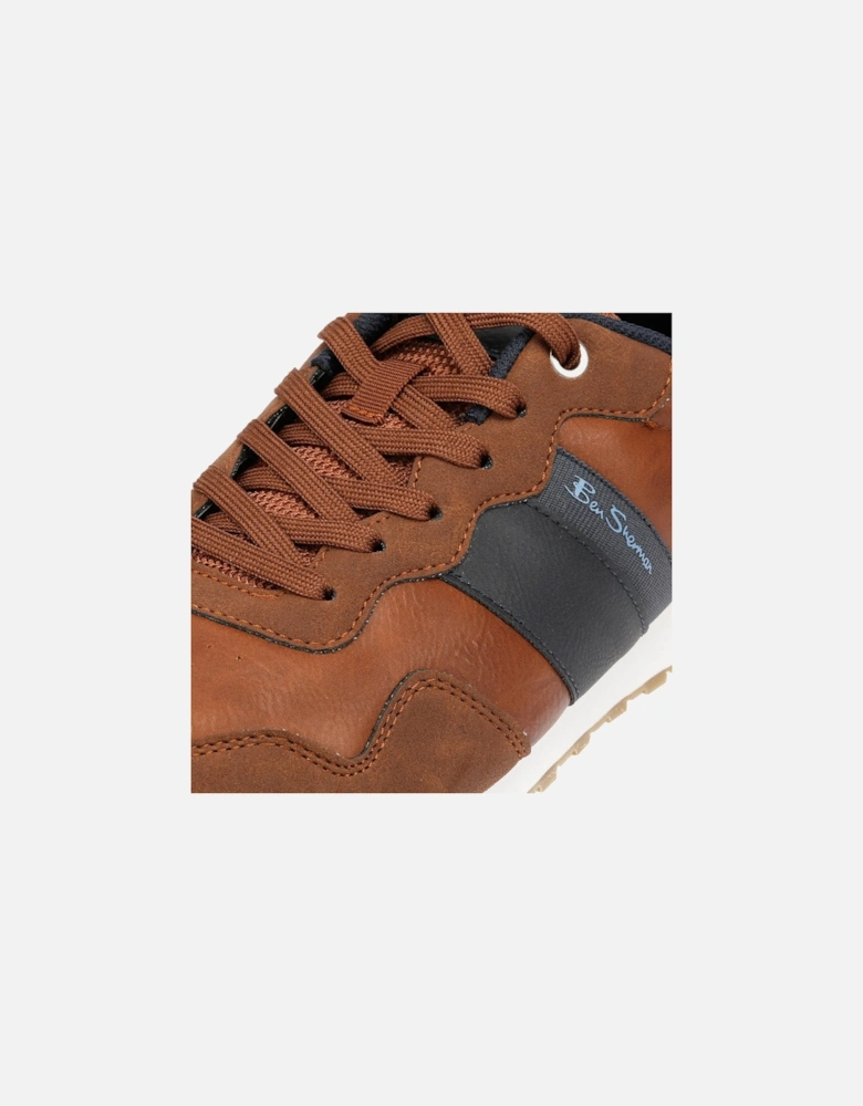 Owen Retro Men's Tan/Navy Trainers