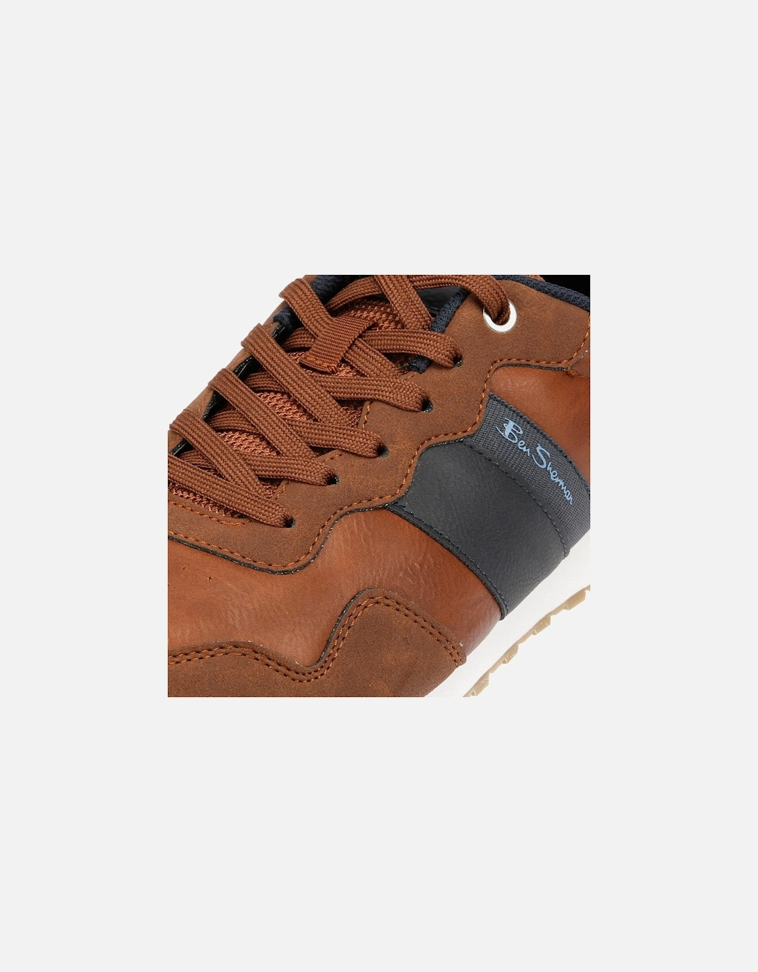 Owen Retro Men's Tan/Navy Trainers