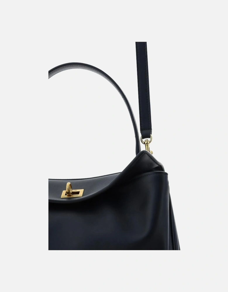 Calfskin Rodeo Shoulder Bag with Swivel Closure Women - Black