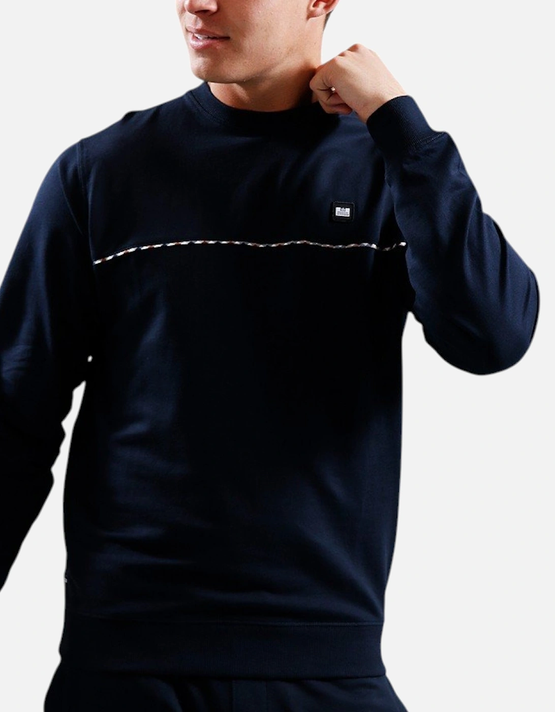 CORDOBA Mens Sweatshirt Pullover Crew Neck Casual Cotton Jumper, 5 of 4