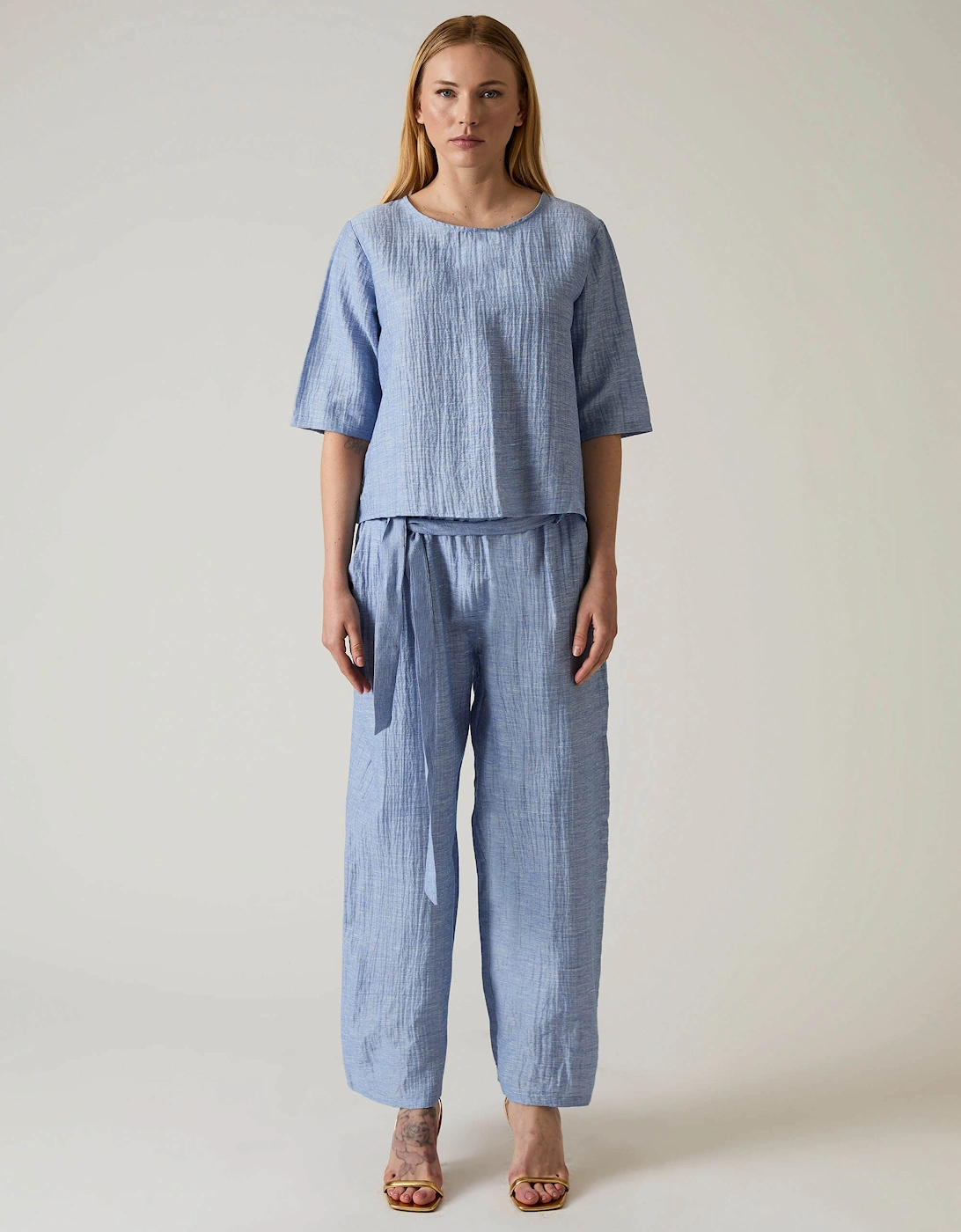 Blue Back Button Top, 7 of 6
