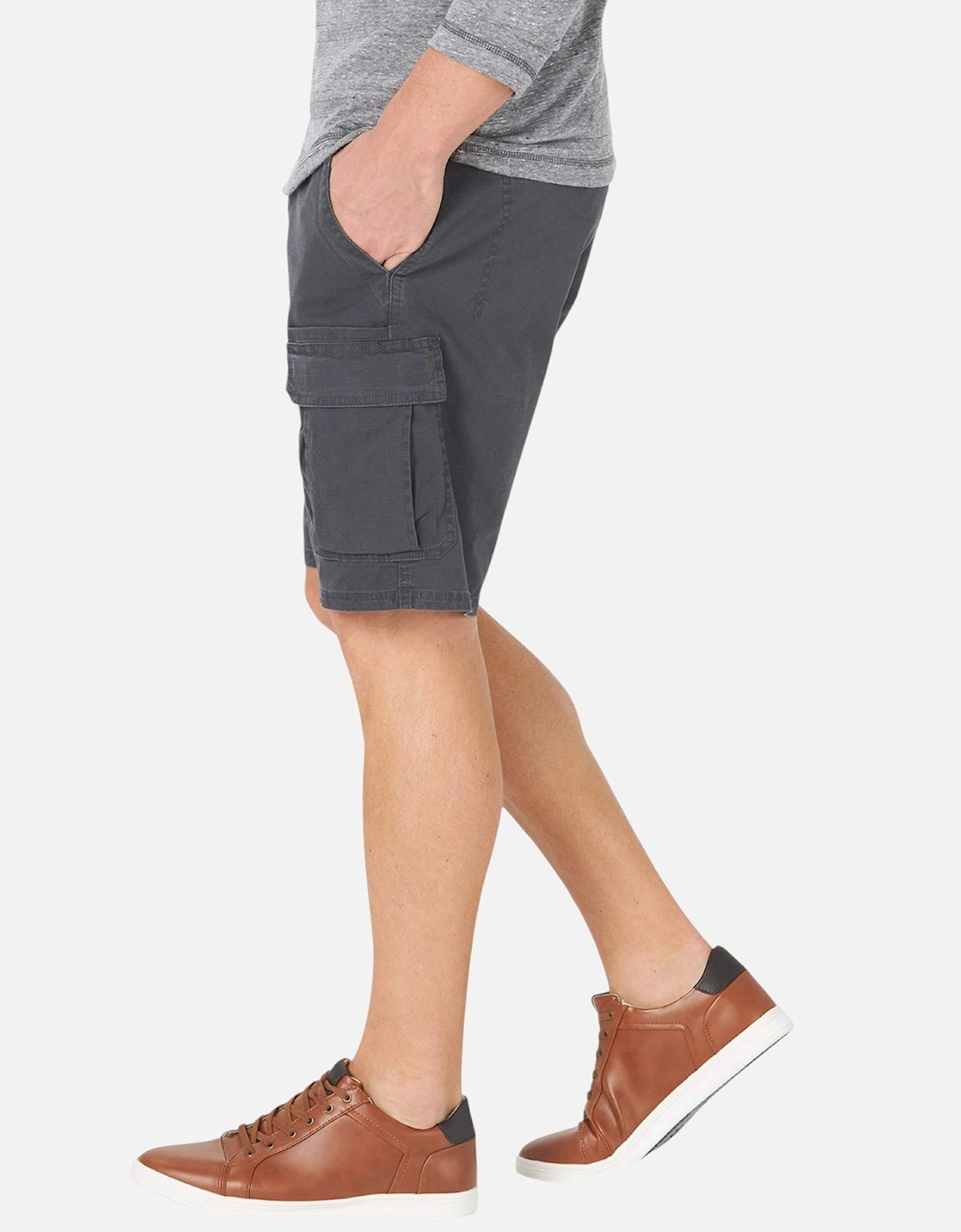 Mens Cargo Shorts Relax Fit Casual Cotton Stretch Knee Tech Pocket Golf