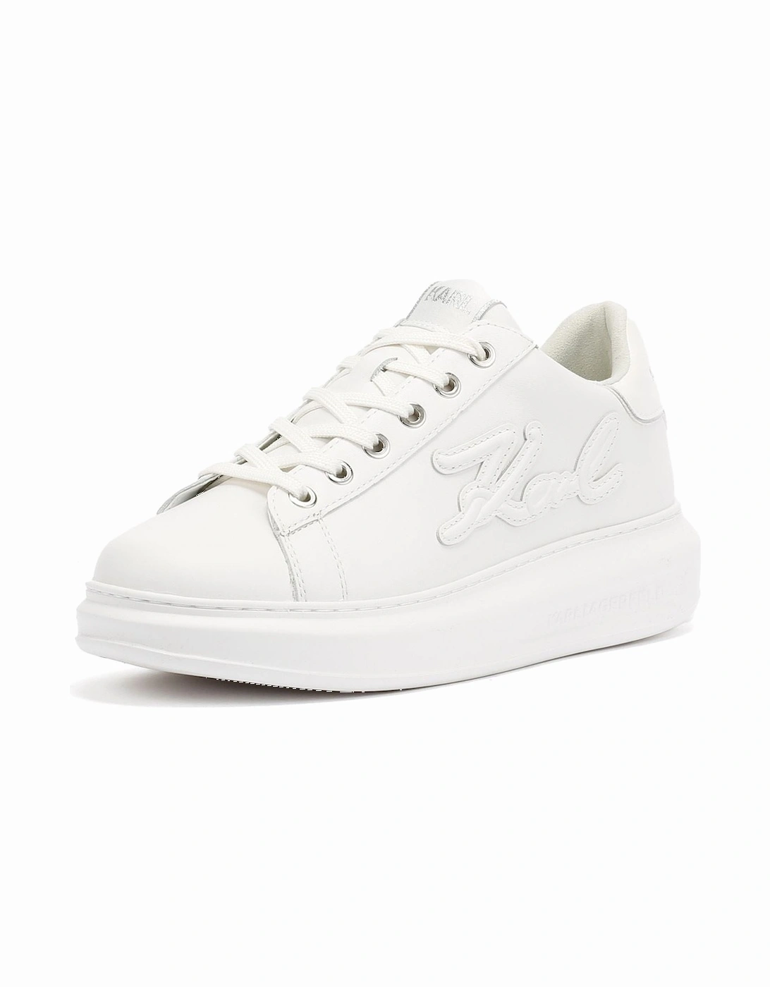 Kapri Signia Emboss Lo Lace Leather Women's White Trainers