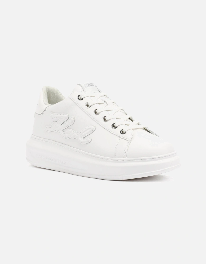 Kapri Signia Emboss Lo Lace Leather Women's White Trainers