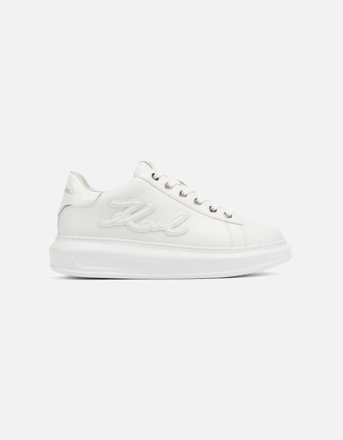 Kapri Signia Emboss Lo Lace Leather Women's White Trainers