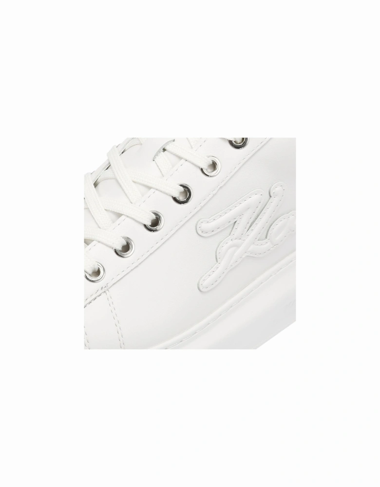 Kapri Signia Emboss Lo Lace Leather Women's White Trainers