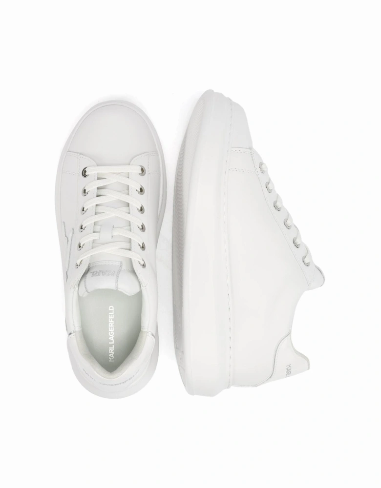 Kapri Signia Emboss Lo Lace Leather Women's White Trainers