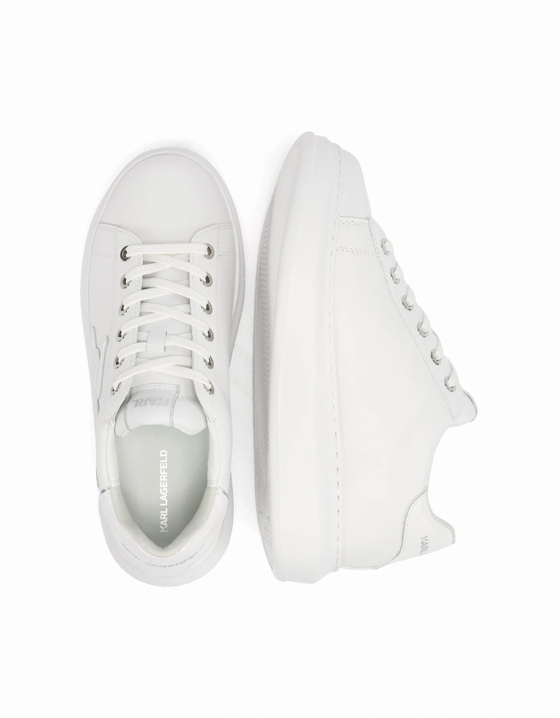 Kapri Signia Emboss Lo Lace Leather Women's White Trainers