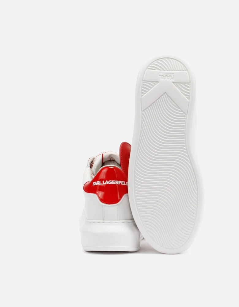Kapri Valentine Pendant Leather Women's White/Red Trainers
