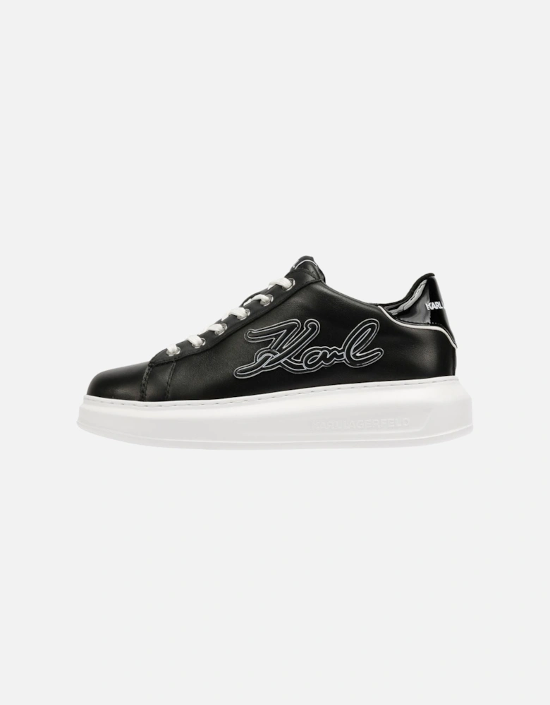 Kapri Signia Emboss Lo Lace Leather Women's Black Trainers